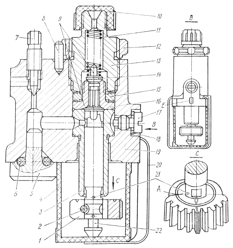 Секция топливного насоса Секция топливного насоса